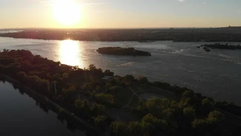Drone view of river Stock Footage 229900840