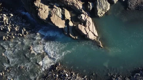 Drone view of the river stream flowing Stock-Footage 169482436