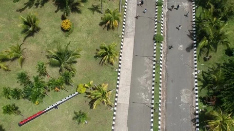 Drone view road and forest Video stock 234998494