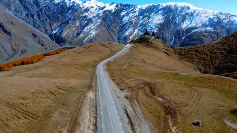 Drone view of road in mountains Stock Footage 224907321