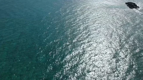 Drone View of Rock Formation Offshore Eight Mile Rock, Grand Bahama Bahamas Stock Footage 99940409
