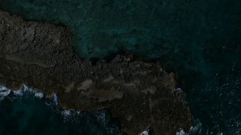 Drone View of Rock Formation Offshore Eight Mile Rock, Grand Bahama Bahamas Stock Footage 99940713