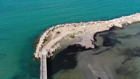 Drone view of Roda beach corfu Greece Stock Footage 297187084