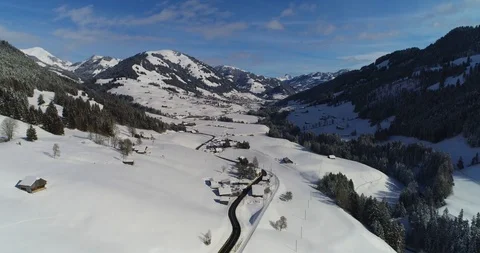Drone view of rougement and gstaad Vídeo Stock 103364430