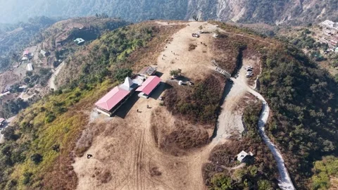 Drone View of Sacred Peak Temple India Stock Footage 337626848