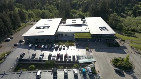 Drone view of the Sammamish YMCA at the Commons Stock Footage 154912683