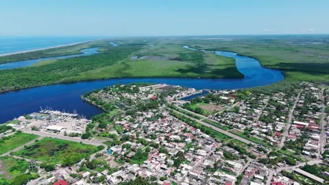 Drone View of San Blas, Nayarit Among Nature. Mexico Stock Footage 280781072
