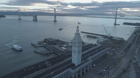 Drone view of the San Francisco Ferry Building Vídeos de archivo 223429558