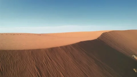Drone View Of Sand Dune In Gobi Desert Mongolia Stock-Footage 332678873