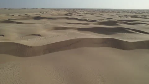 Drone view of sand dunes in Namib Desert Stock Footage 264602916