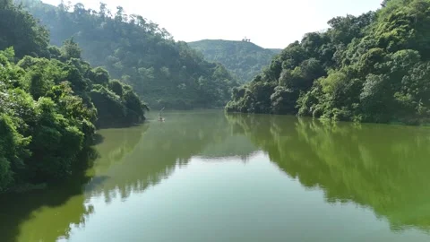 Drone View of Scenic Lake Landscape Stock Footage 309914254