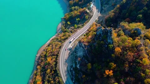 Drone view of the scenic road Stock Footage 224946148