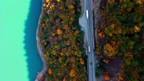 Drone view of the scenic road Stock Footage 225028989
