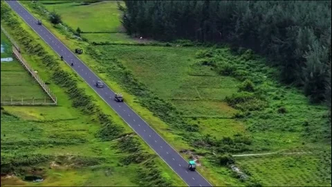 Drone View of Scenic Road in Rural Countryside Stock Footage 337760958