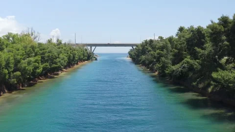 Drone view of sea canal. Stock Footage 132614325