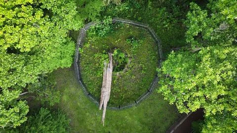 Drone view, The Senator, Big Tree Park in Longwood, FL Stock Photos