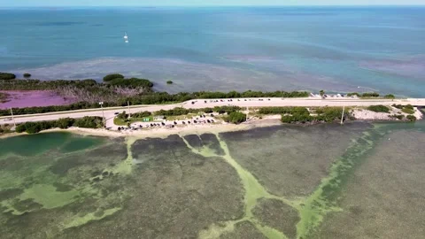 Drone View Of The Seven Mile Bridge In The Florida Keys Stock-Footage 288636108