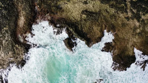 Drone view of the shore line a beach. Stock Footage 291989785