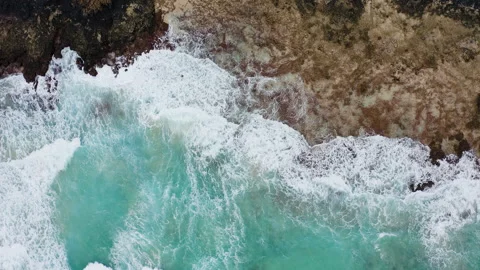 Drone view of the shore line a beach. Stock Footage 291990578