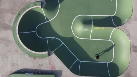 Drone View of Skatepark 4k Stock Footage 242241788