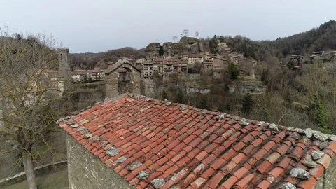 Drone view of small Baroque chapel of the 17th century Stock Footage 102214929