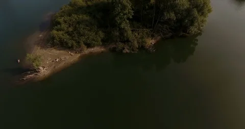 Drone view, small Island, Germany Stock Footage 116447397