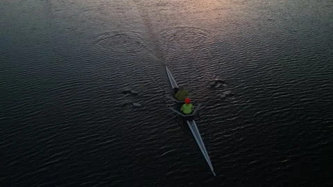 Drone View Of Sunrise Rowing Over Halifax Bay In Nova Scotia Capital City Stock Footage 312525163