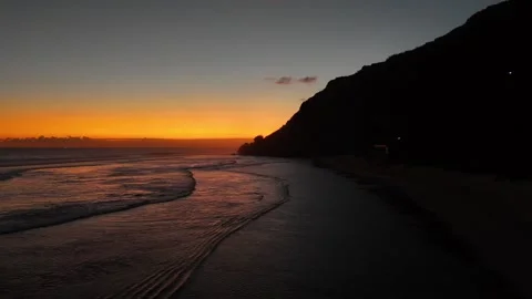 Drone view Sunset over Nyang Nyang Beach Bali Video stock 330476758