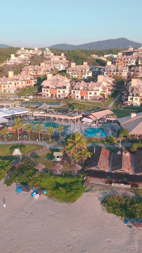 Drone View: Sunset Resort Stock Footage 314125436