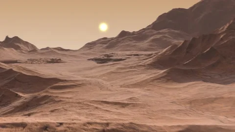Drone view of the surface of Mars. Stock Footage 162416849