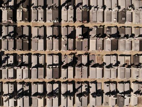 Drone view tombs Stock Photos