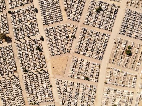Drone view tombs Stock Photos