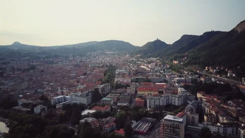 Drone View of the Town of Majestic Menaggio at Lake Como, Italy in the Alps. Stock Footage 252556341
