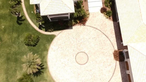 Drone View of Upscale Homes in Bahamia Gated Community, Grand Bahama Stock Footage 89354179