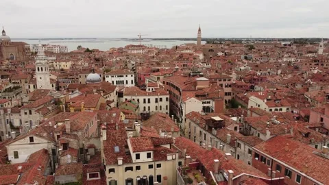 Drone view of Venice, moving from right to left Stock Footage 238738495