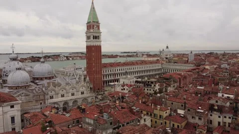 Drone view of Venice, moving from right to left Stock Footage 238738659