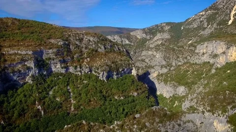 Drone view of the Verdon Gorges Stock Footage 82831674