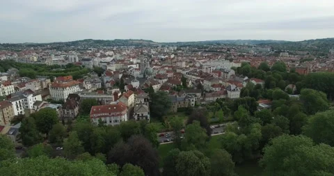 Drone view of Vichy Stockbeeldmateriaal 131847987