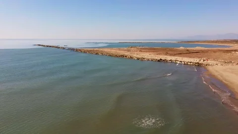 Drone View Of Villaggio Coppola Coastline 1 Stock Footage