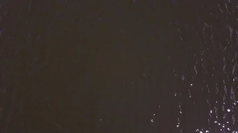 Drone view water surface river. Waves on surface river aerial view. Panoramic Stock Footage 82804274