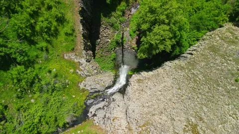 Drone view Waterfall of creation, Krumovgrad Bulgaria  Stock Footage 282707490