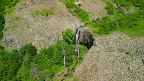 Drone view Waterfall of creation, Krumovgrad Bulgaria  Stock Footage 282707506