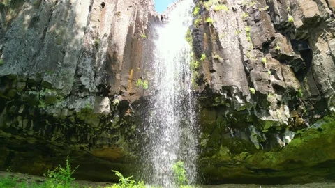 Drone view Waterfall of creation, Krumovgrad Bulgaria  Stock Footage 282707508