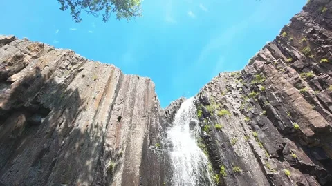 Drone view Waterfall of creation, Krumovgrad Bulgaria  Stock Footage 282707520
