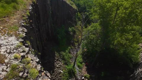 Drone view Waterfall of creation, Krumovgrad Bulgaria  Stock Footage 282707534