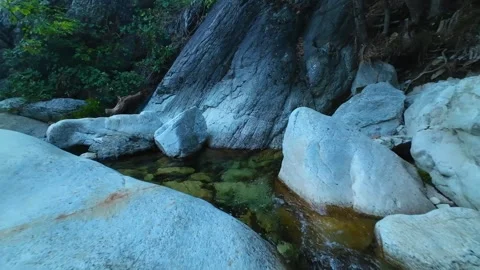 Drone view Waterfall "Suchurum" in the rocks in Karlovo, Bulgaria Video stock 283999831