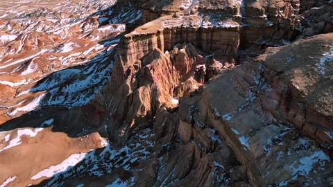 Drone View Of White Stupa In Gobi Desert, Mongolia Stock Footage 333531870