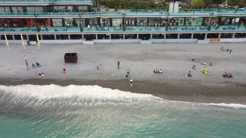Drone view of the Yalta shore Stock Footage 254168539