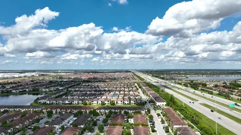 Drone Views of Hialeah Florida USA Stock Footage 288094597