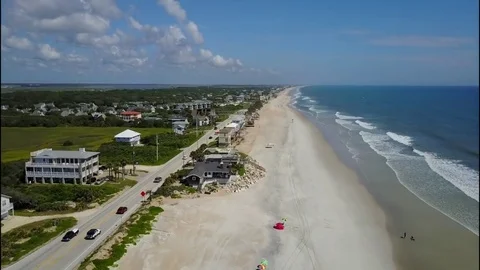 Drone of Vilano beach Stock Footage 78547679